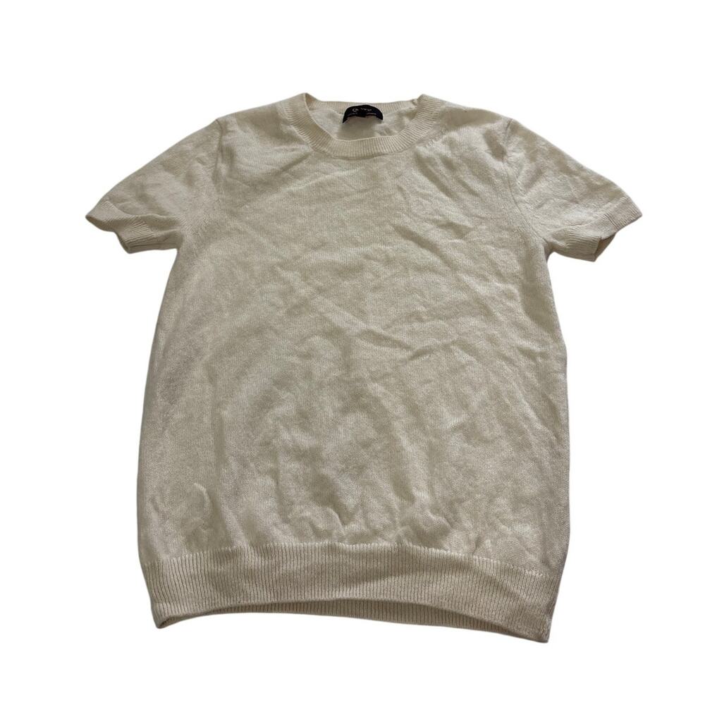 Quince Womens Small Mongolian Cashmere Tee Short Sleeve Minimalist Contemporary - Picture 3 of 8
